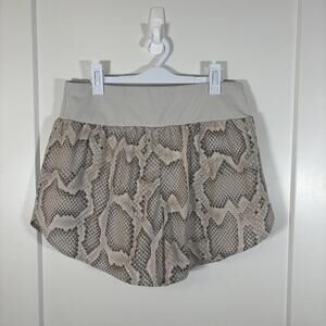Varley Size L Derby Running Short Snake Print Reptile Print Neutral Color